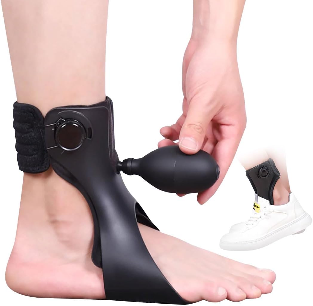 Laway Upgrade Inflatable AFO Foot Drop Brace - Ankle Stabilizing Orthosis for Neurological Recovery, Men/Women Gait-Improving Brace, Shoe-Compatible, Stabilizes Ankles & Aids Post-Injury Rehab