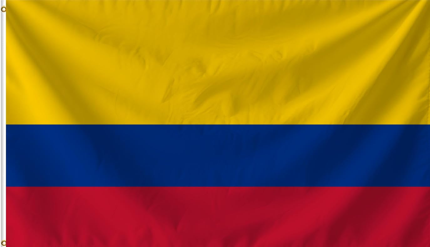 Colombia Flag 4X6FT, Colombian National Flags,Vivid Color Double Stitched Outdoor and Indoor Decor,UV Resistant Polyester Flags with Brass Grommets. (Colombia, 4x6)