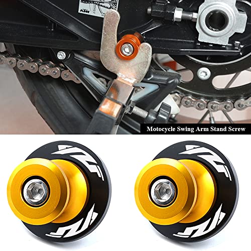 2Pcs 6Mm M6 X1.5 Motorcycle Swing Arm Sliders Spools Cnc Swing Arm Stand Screw For Yamaha Yzf R1 R3 R6 R25 R1000 (Gold) #TOP1