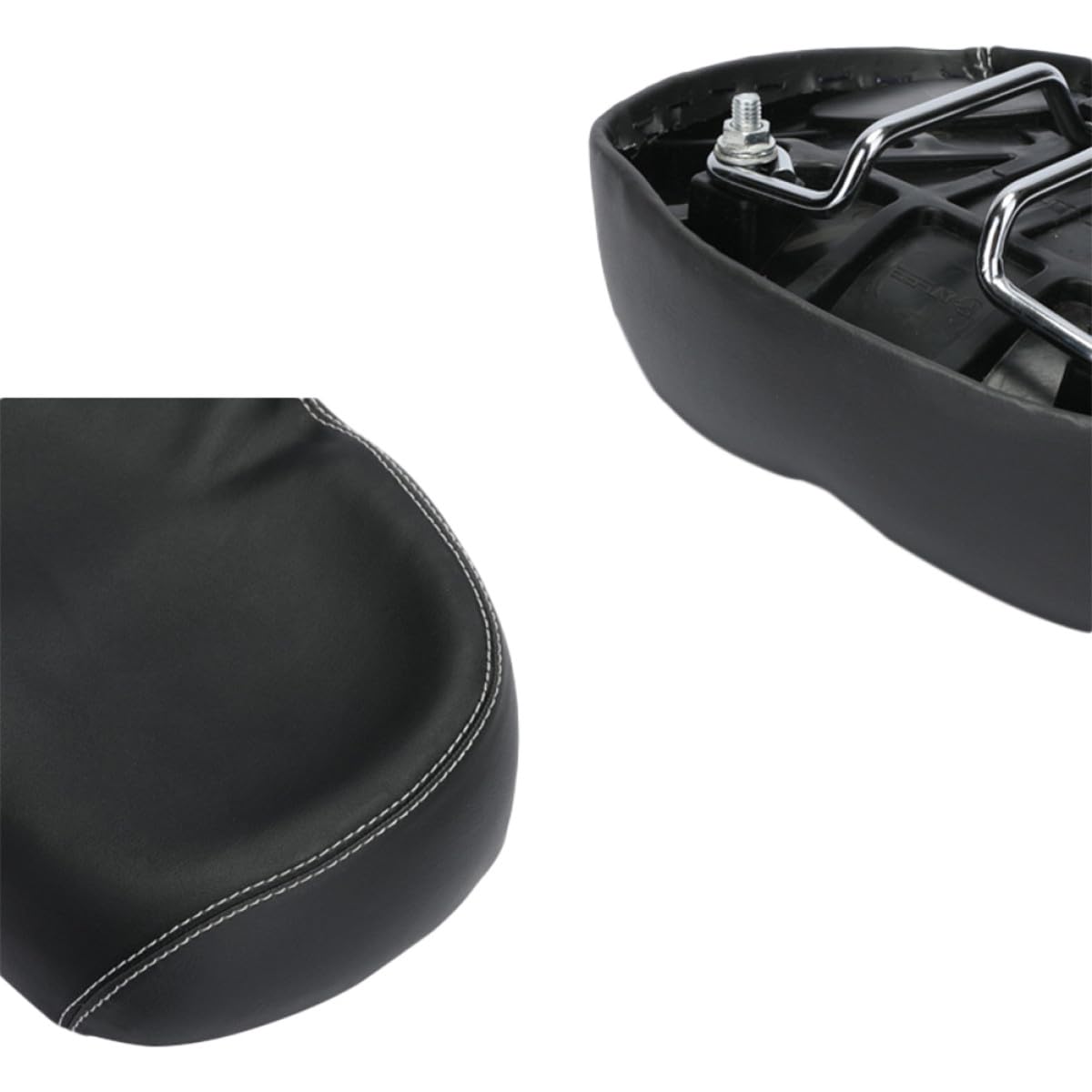 Hemobllo Coussin de Siège de Vélo PU Épaissi Coussin de Respirant pour Vélo de Montagne Route Équipement de Cyclisme Extérieur Noir