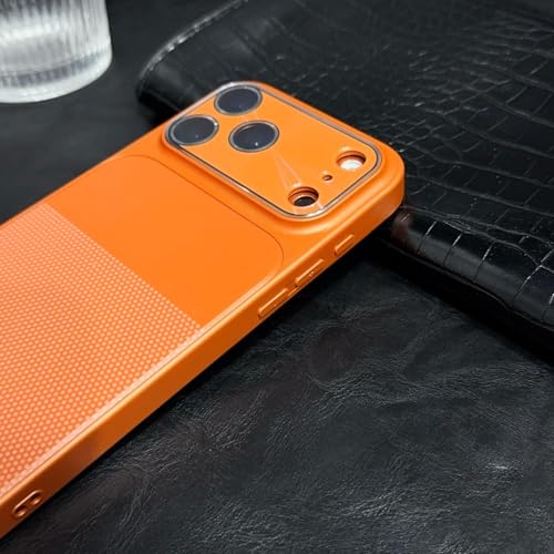 Coque en cuir iPhone 17 Pro Max et Air avec protection d'objectif en verre noir - 4