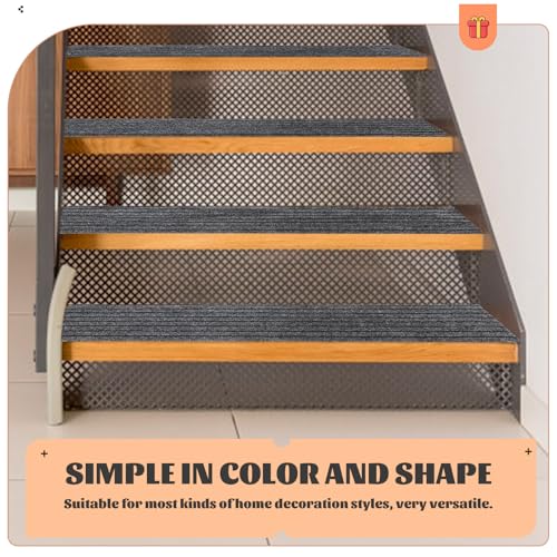 Alfombrilla antideslizante para escaleras de interior gris oscuro 7