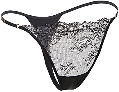 Miniatura 3 de SilRiver Bragas de satén de seda para mujer, tanga sexy con encaje en T