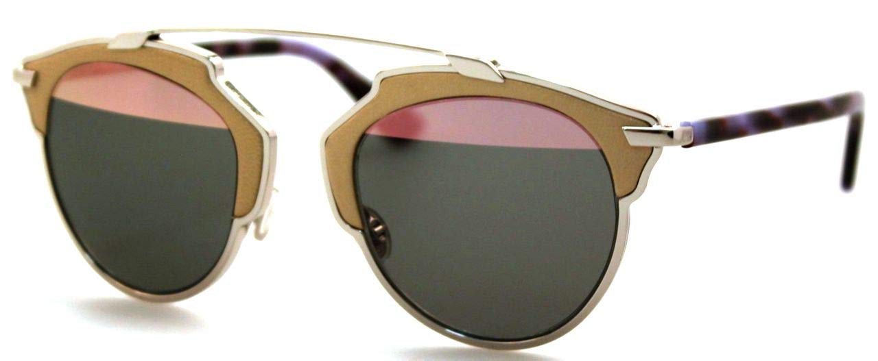 DIOR “so real” Gold Havana Geometric Sunglasses NEW full set DIORSOREALPOP 000 HO Rose Gold/Havana/Yellow main image 3
