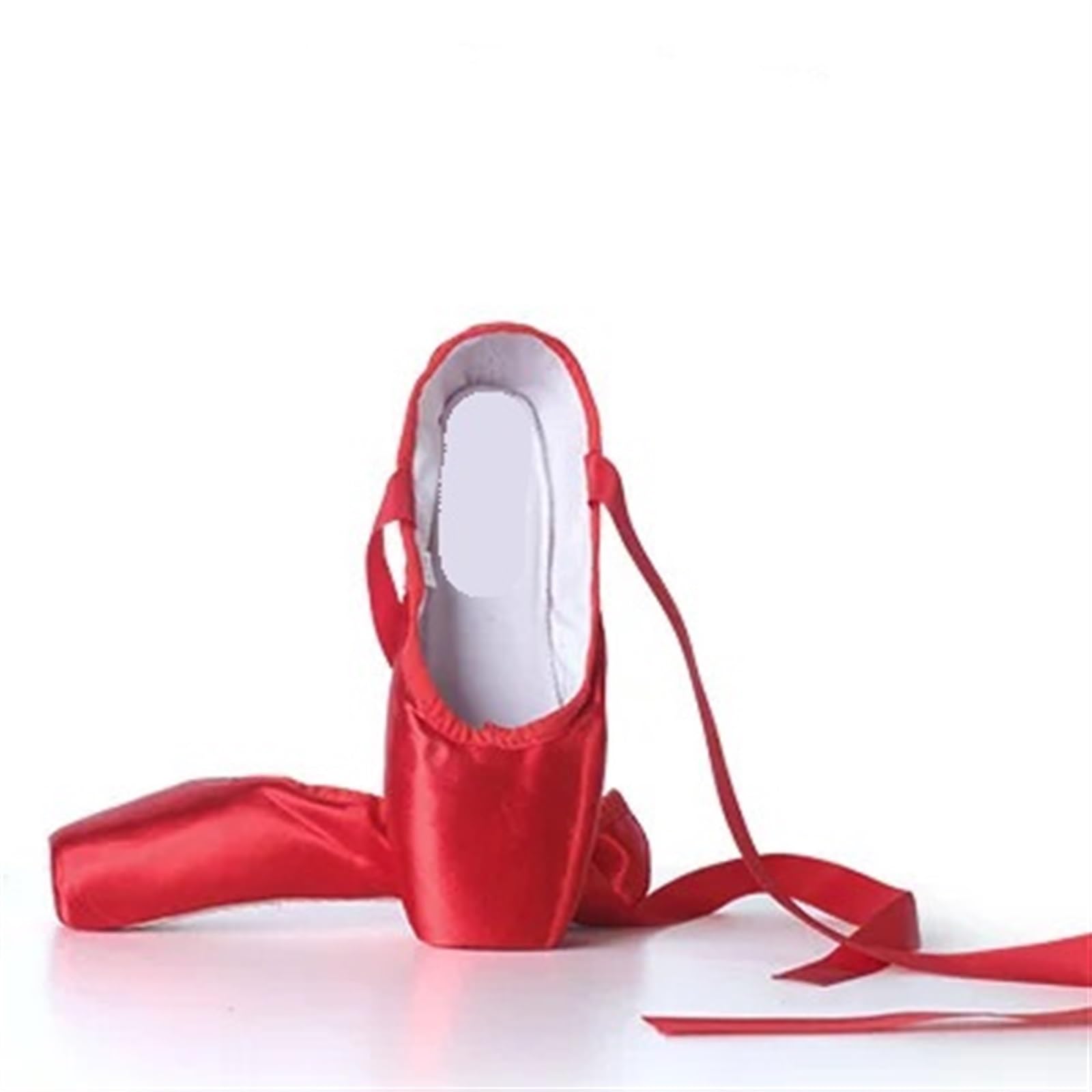 LHSJYG Ballet Shoes Girls Ladies Ballet Pointe Shoes Adult Women Professional Satin Ballet Dance Shoes With Ribbon Woman zapatillas de ballet(Red,Size 42)