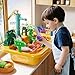 JUKUDAHU Water Table Play Sink Toy for Kids 3 4 5 6 Years Old - Outdoor Kitchen with Running Water, Fishing Games, Toddler Water Play Table for Kids Ages 3-8, Beach Outdoor Toys, Summer Gifts