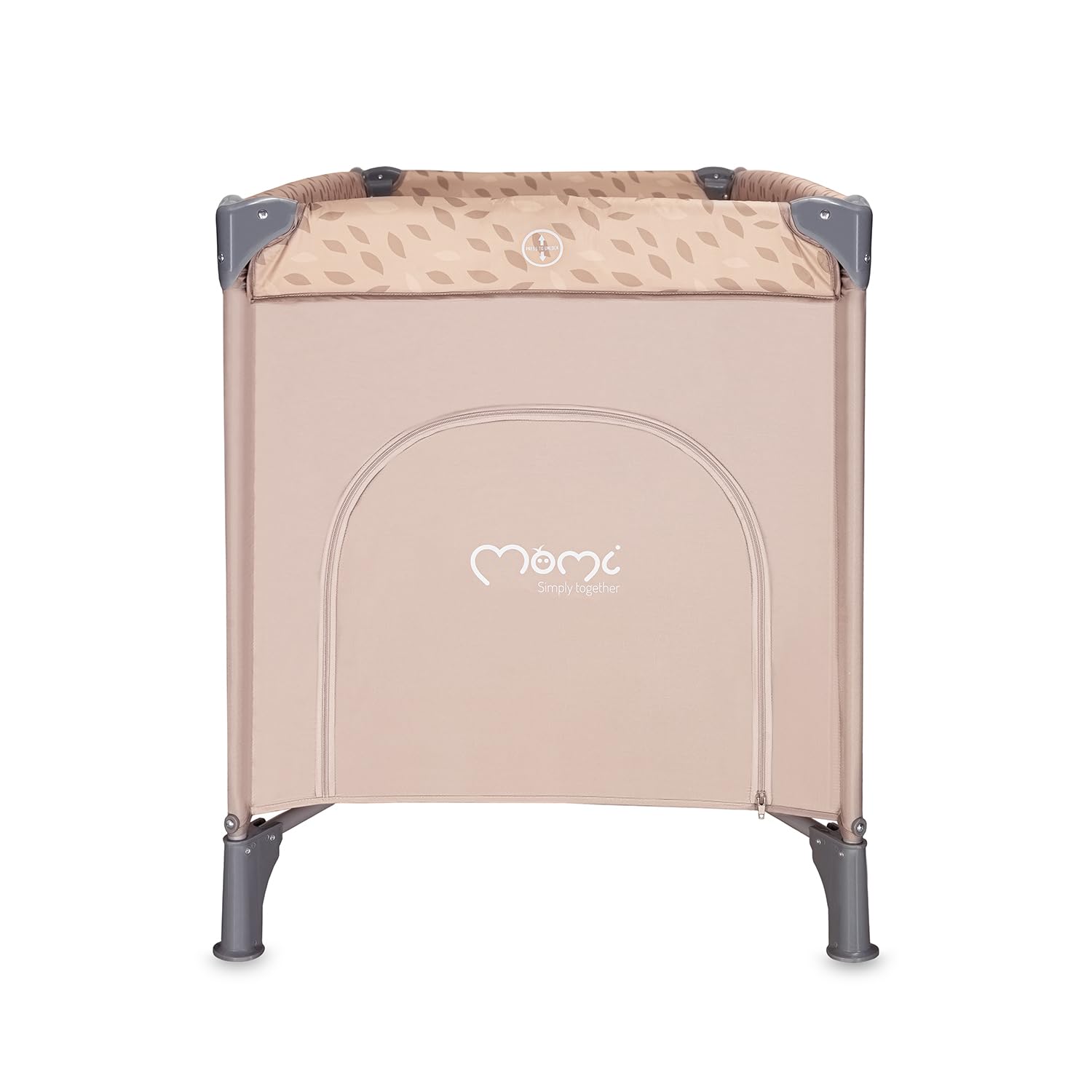 Momi BELOVE lettino da viaggio per bambini fino a 15 kg, 125x65x78 cm, pieghevole 21x23x80 cm, con materassino, 2 ruote e borsa per il trasporto