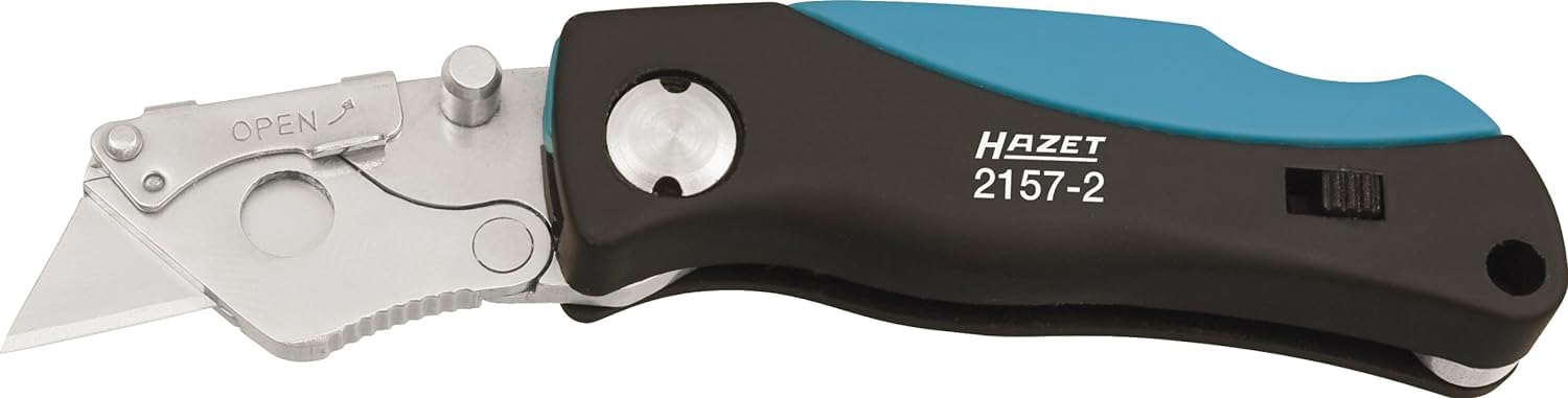 HAZET Mini Klappmesser 2157-2, Schneller Klingentausch, Länge 100 mm