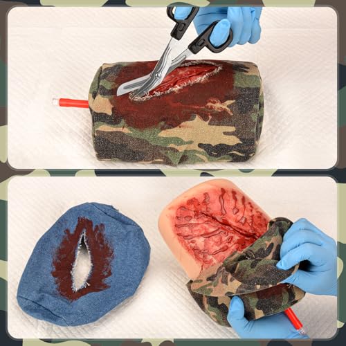 Image of Covered Thigh Wound Packing Trainer Kit, Stop The Bleeding Training Kit, Bleed Control Trainer for Medical Classes - Tactical Box