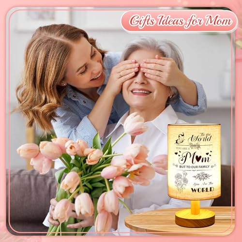 Linkax Mothers Day Gifts for Mum Nan, Mum Birthday Gifts from Son Daughter Kids, Table Lamp Bedside Lamp with Fabric Shade, Thank You Presents for Mom Mummy Nana Nanny Grandma Sister Mam - Image 2