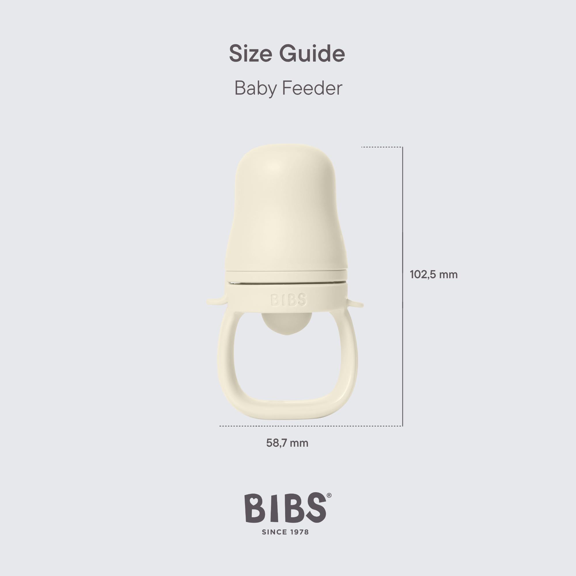 BIBS Baby Feeder con 2 tettarelle in silicone, compatibile con il vassoio del congelatore, facile da impugnare, senza BPA - ideale per la dentizione e l'autoalimentazione, 4+ mesi - Blush