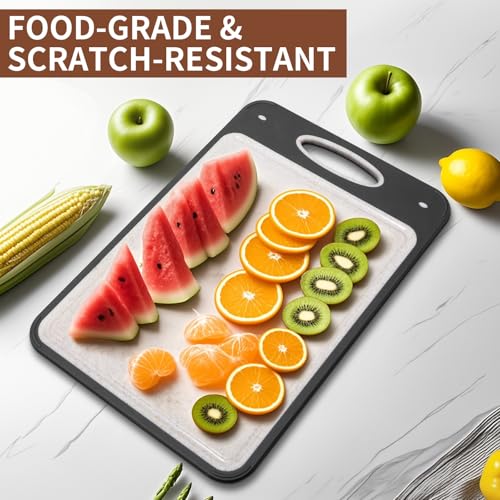 Titanium Cutting Boards for Kitchen - Katuchef Non Toxic Double Sided Metal for Meat/Fish - image 3