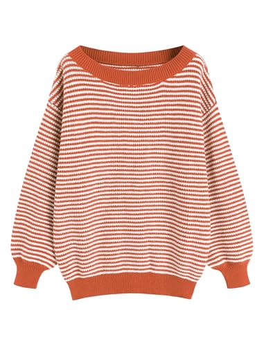 Image of ZAFUL Sweaters for Women Off Shoulder Knit Sweater with Long Sleeve Loose Pullover Jumper Tops