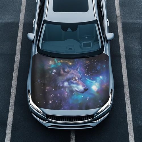 Image of Car Hood Cover Protector, an All-Weather Waterproof, Windproof Car Cover for Winter Frost and Ice Removal-Handsome Wolf