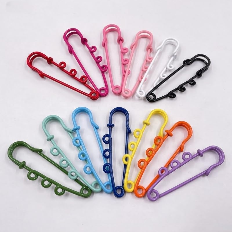 100pcs 60mm Large Safety Pins, Colorful Paint Brooches, Shawl Sweater Buckles, Candy Colors, for DIY Decorative Brooch Cardigan Pins