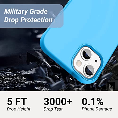 Image of LIRAMARK Liquid Silicone Soft Back Cover Case for Apple iPhone 13 Mini (5.4 Inch) (Sky Blue)