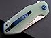 Eafengrow 0456 Folding Knife G10 Handle D2 Blade Ball Bearing Flipper Hunting EDC Pocket Camping Survival Outdoor Knifes (Jade)