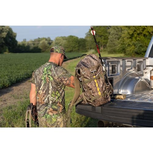Image of TENZING 2100 Whitetail Day Pack, Mossy Oak Bottomlands Hydration Bladder Compatible Durable Camo Backpack with 4 Compartments & 15 Organizational Pockets for Hunting Gear and Equipment