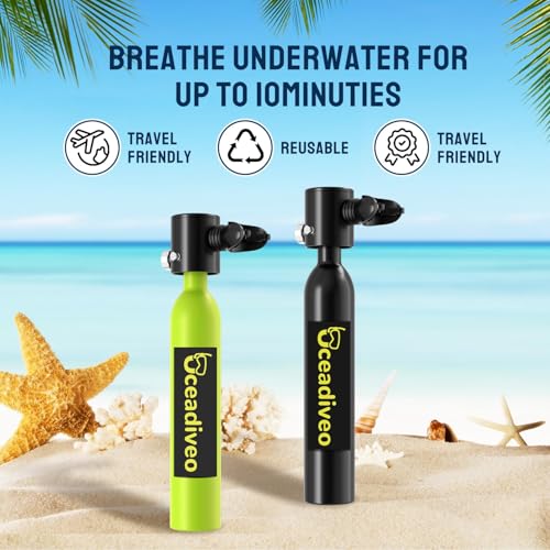 Mini Tanque de Buceo 0.5L para Entrenamiento de Respiración Subacuática miniatura 5