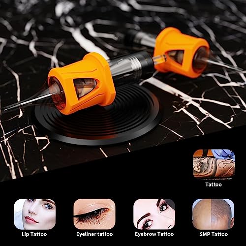 BIGWASP Energy Tattoo Cartridge Needles - 20Pcs #08 (5RL) Permanent Makeup SMP Bugpin Round Liner 0.25mm Microblading Hair Scalp for Rotary Tattoo Pen Machine Supply