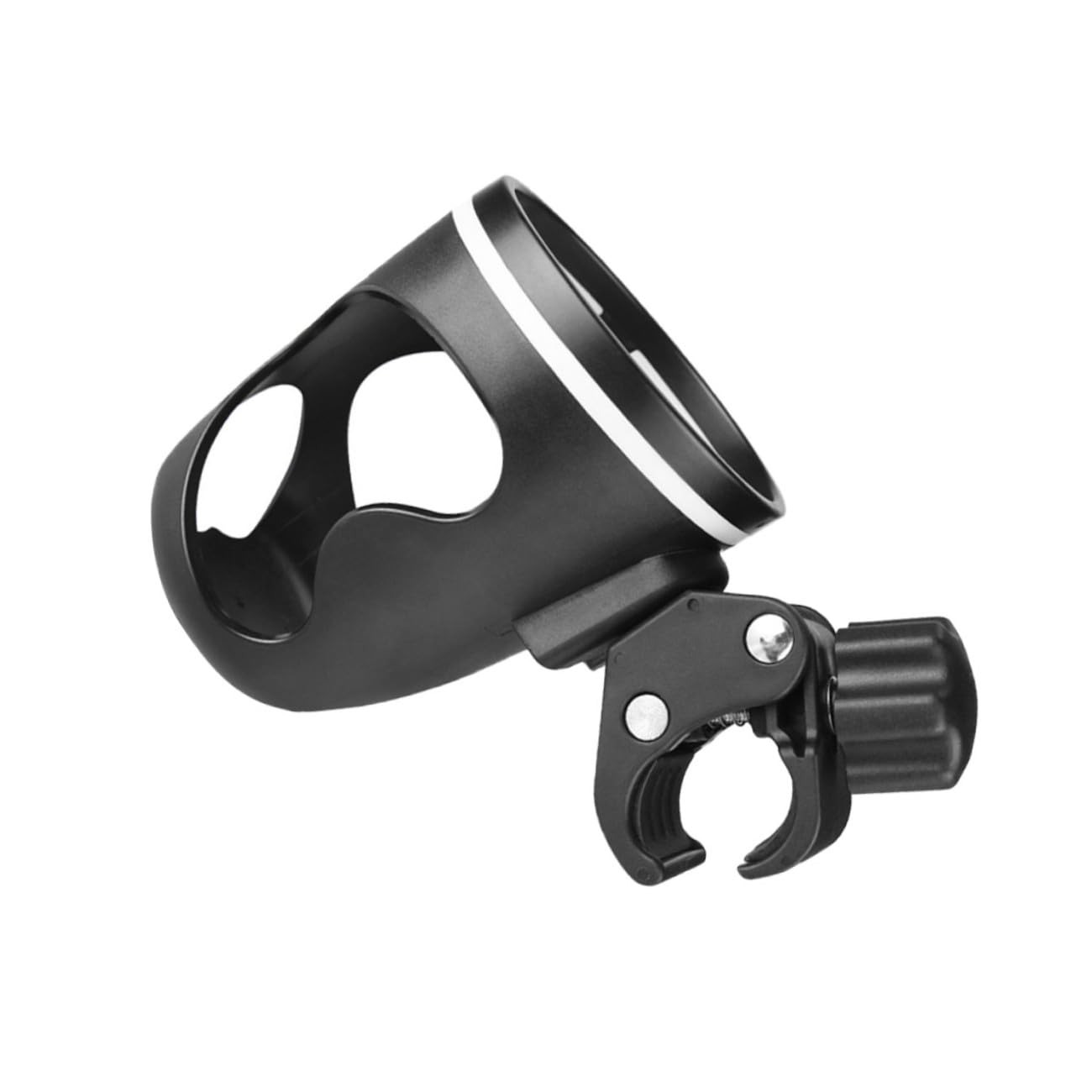 Yardwe 3 Pezzi Portabicchiere Girevole per Passeggino con Morsetti Flessibili e Protezione Antiscivolo per Bottiglie Supporto Multiuso per Bicicletta Scooter e Carrelli Nero