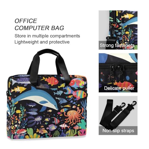 Maletín para laptop portátil 15.6 pulg con asa y correa miniatura 6