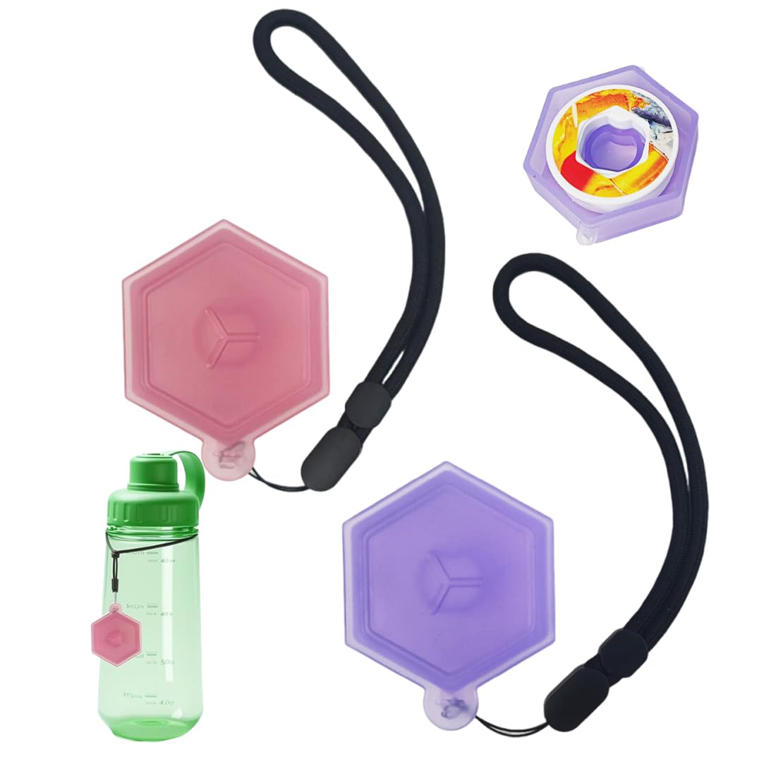 2 PCS Custodia per Pod Aromatici, Scatola Porta Aroma Igienica, Senza BPA, Contenitore per Capsule Aromatiche per Bottiglie Air Up (Viola/Rosa)