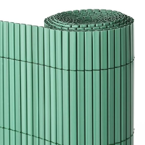 Cañizo PVC de Doble Cara Verde 3x1,5 metros | Resistente 1.200 gr/m2, Decorativo y Fácil Instalación | Alta Privacidad y Ocultación para Valla, Jardín, Balcón o Terraza