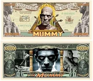 American Art Classics Mummy Million Dollar Bill with Bill Protector