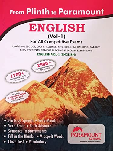 Paramount English (Vol. - 1) for All Competitive Exams - 2022/edition