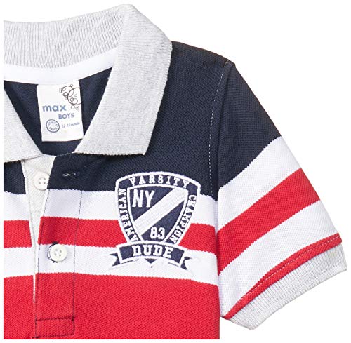 Image of Max Boys Colourblocked Polo T-Shirt