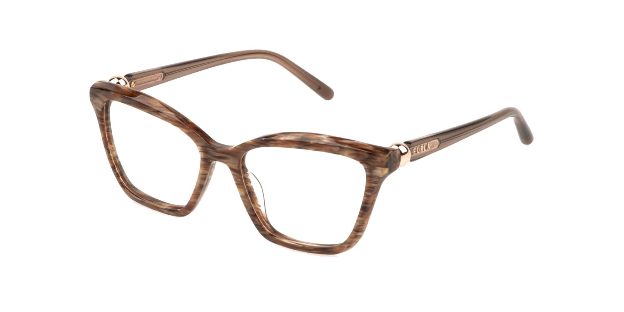 PLASTIC OPT FRAME FURLA - MAT: Cellulose acetate_C: SHINY STRIPED BROWN D: 140x17 / Female Cura della persona e salute