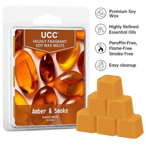 Image of UCC Plant Based All Natural Wax Melts, Strong Fragrance, Long Lasting Premium Soy Scented Melts Cubes, Wax Melts Tarts, Colored Wax Melt - 4 Pack