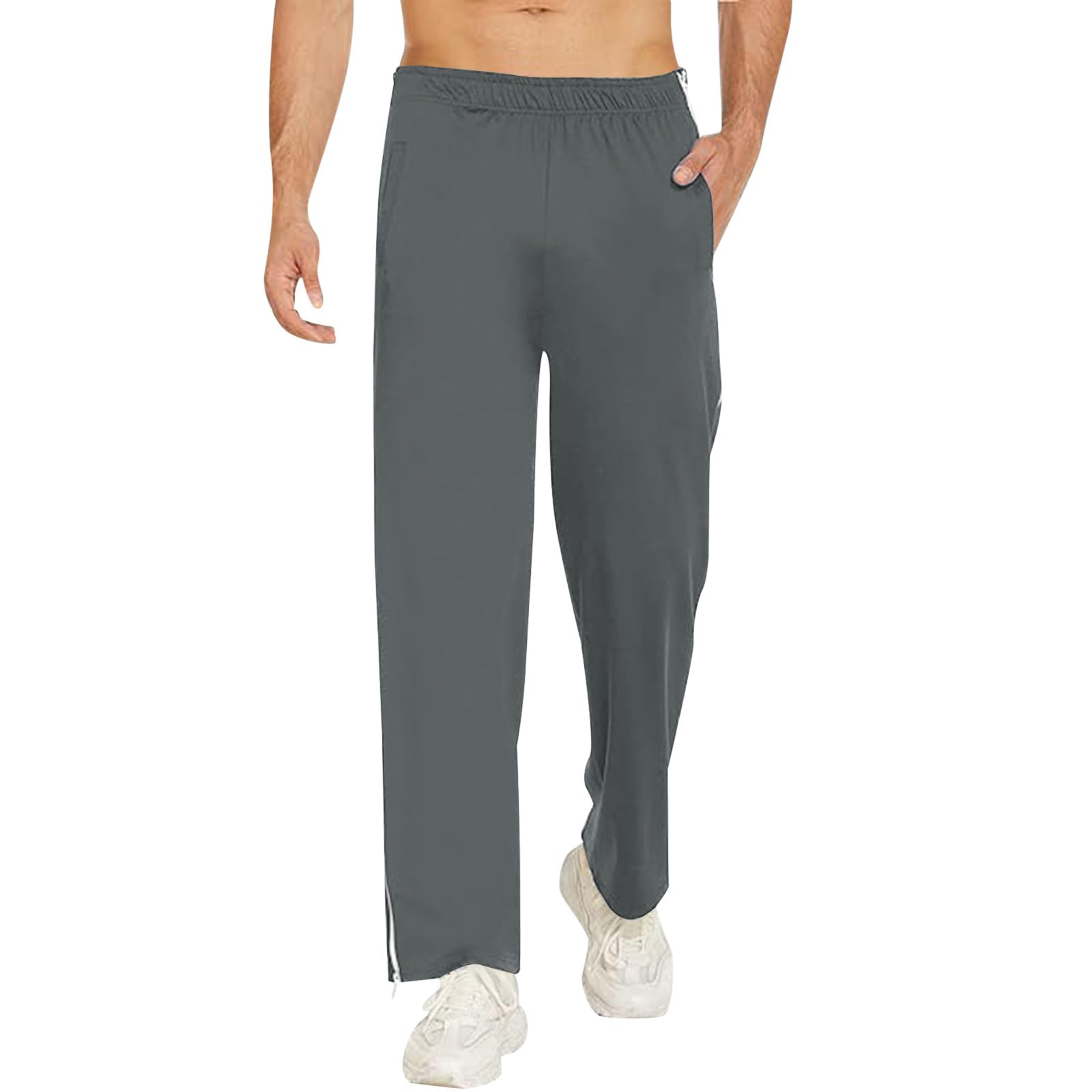 Generico Pantaloni da Riabilitazione per Donne e Uomini Che Possono Aprire i Lati, Pantaloni da Allenamento con Cerniera sul Lato della Gamba, Pantalone Larghi Quick-Fuck, Pantalone della Tuta Larghi