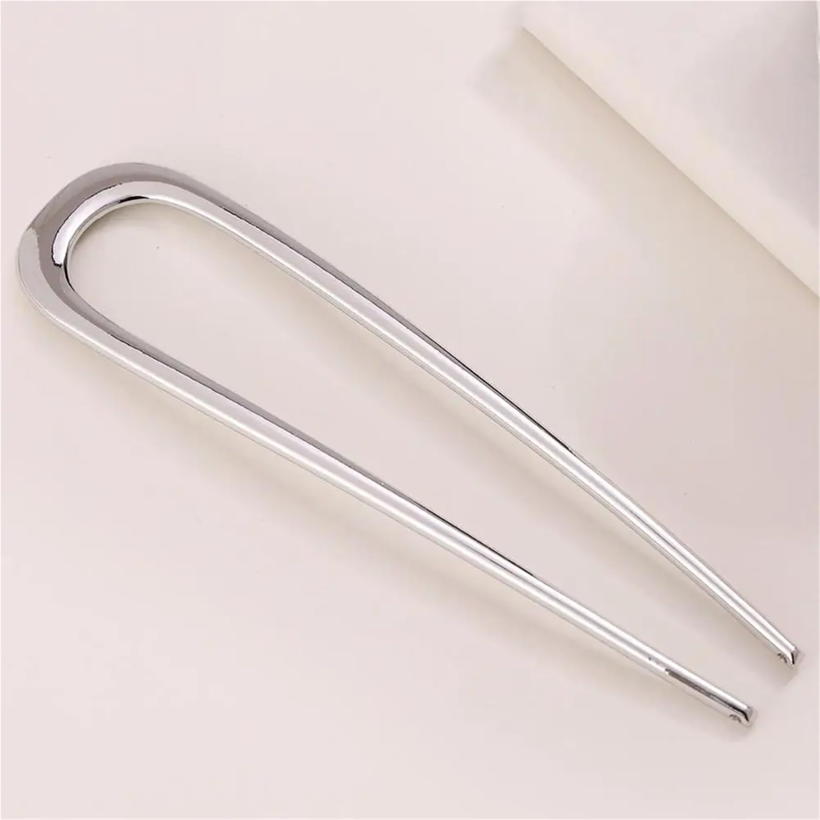 Forcine per capelli a forma di U, 10/20 forcine per capelli a forma di U, da donna: eleganti supporti per chignon lunghi e spessi, accessori per capelli Updo (argento, 20 pezzi)