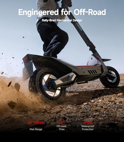 NAVEE XT5 Pro Electric Scooter, 30 mph Speed, 46.6 Miles Range, 2200W Peak Motor, Dual Damping Arm Suspension & Disc Brake, Fast Charging, Adults Teens, 12" Off-Road Tires, Heavy Duty - image 4