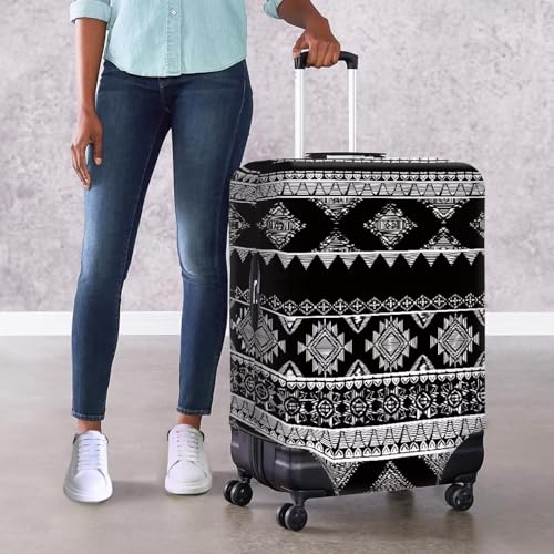 Luggage Covers For Suitcase Suitcase Cover Protector Fit 25-28 Inch Cute Luggage Cover Set Print Luggage Covers for Suitcase Black Design3