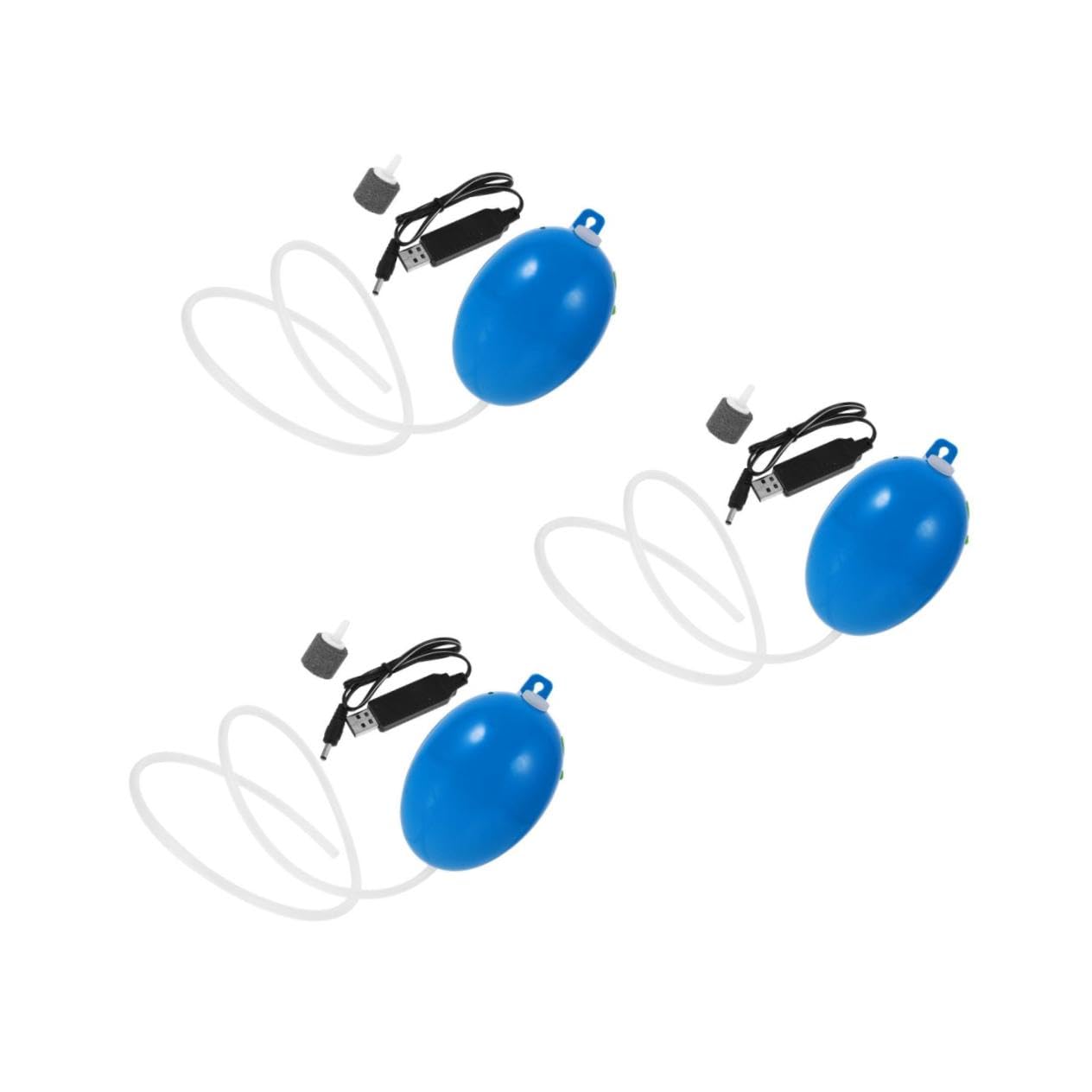 Sosoport Aquarium Sauerstoffpumpe Wiederaufladbare Fisch Luftpumpe Ballonpumpe Vakuum Autoluft Tauchwasserpumpe USB Fahrradpumpe Wasserpumpe Elektrisches Aquarium Abs Blau
