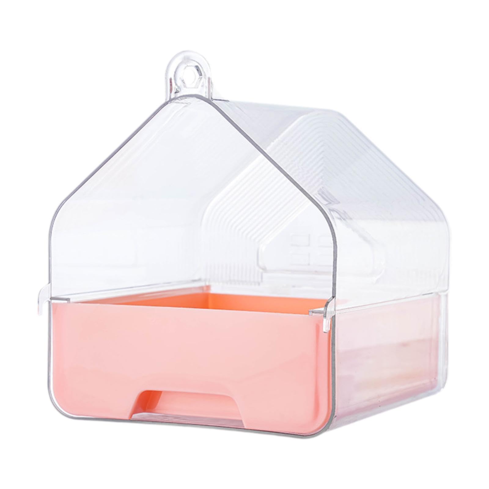 CALANDIS™ Pet Bird Caged Bath Box No Leaks Bird Bathtub for Lovebirds Budgerigar Finch Pink | Birdbaths | Bird & Wildlife Accessories | Yard, Garden & Outdoor Living-image-25
