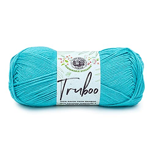 Image of (1 Skein) Lion Brand Yarn Truboo Yarn, Aqua