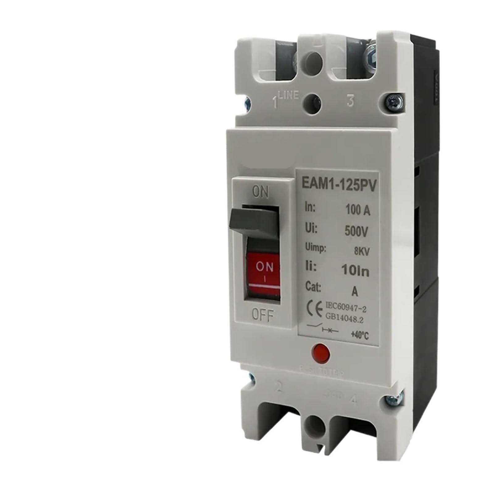 JNVFTCUX 2P DC500V 63-1250A DC Solar Plastic case Circuit Breaker MCCB Overload Protection Switch photovoltaic Protector(350A)