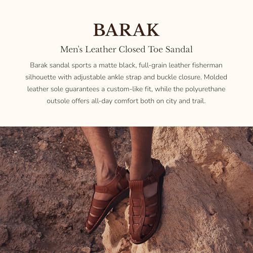 Barak - Leather Closed Toe Sandal - Men Sandals2