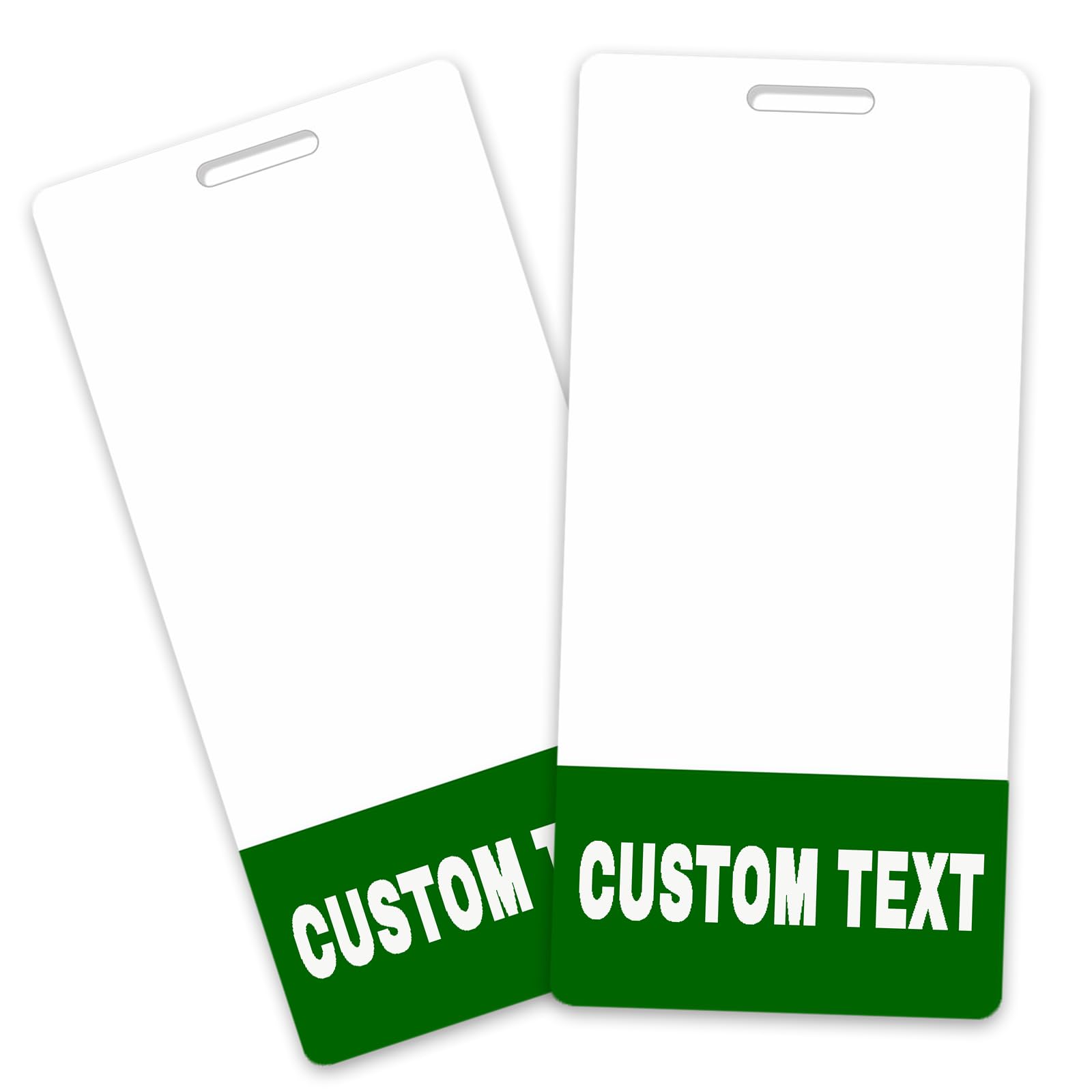 Custom Badge Buddy - Personalized Print Badge Buddy - Vertical - Print On Both Sides with Border - Durable and Water Resistant Ideal for Teachers,