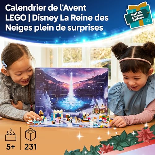 LEGO ǀ Disney La Reine des Neiges Le Calendrier de l’Avent 2025 - Jouets Princesses - 24 Surprises de Noël - Mini-Poupées d'Anna & Elsa - Figurines d'animaux - Cadeau Fille ou Garçon dès 5 Ans 43273