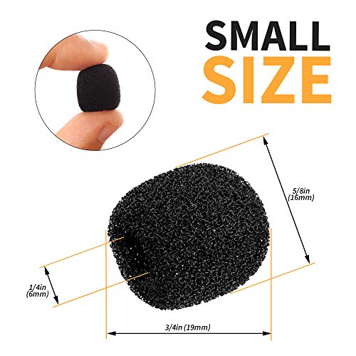 Lavalier Microphone Windscreen - Foam Windscreen - Lapel Microphone Windscreen - Foam Mic Cover - Lapel Microphone Windscreen - Microphone Pop Filter - Headset Microphone Windscreen