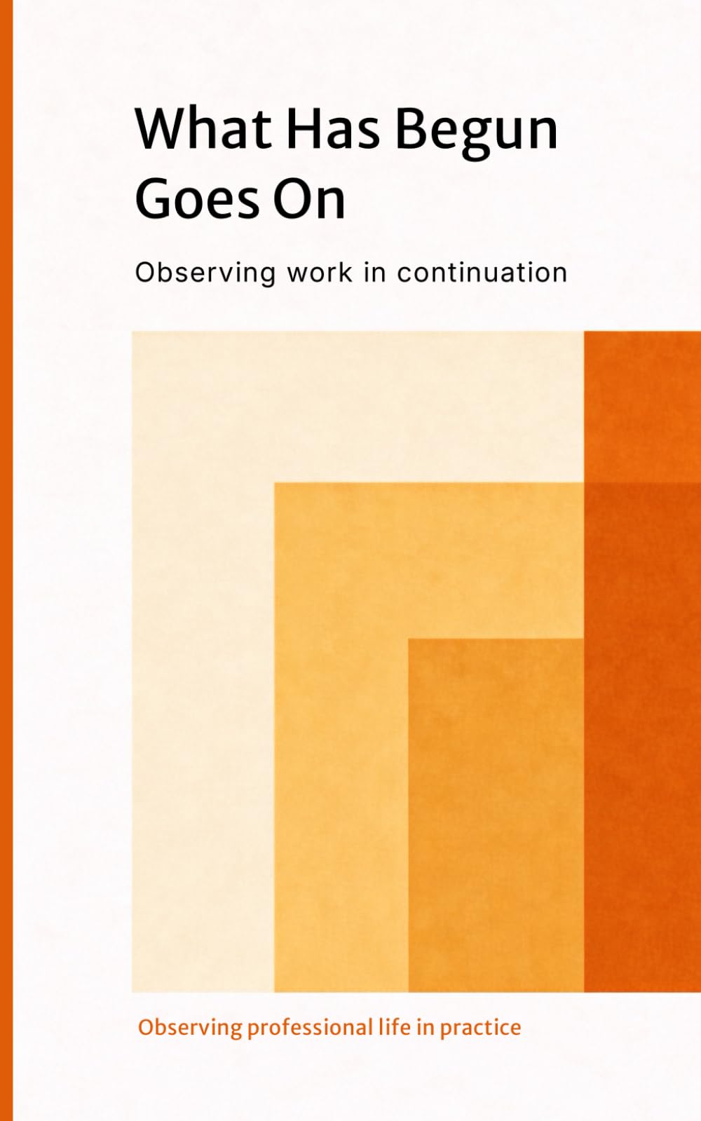 What Has Begun Goes On (Observing professional life in practice)