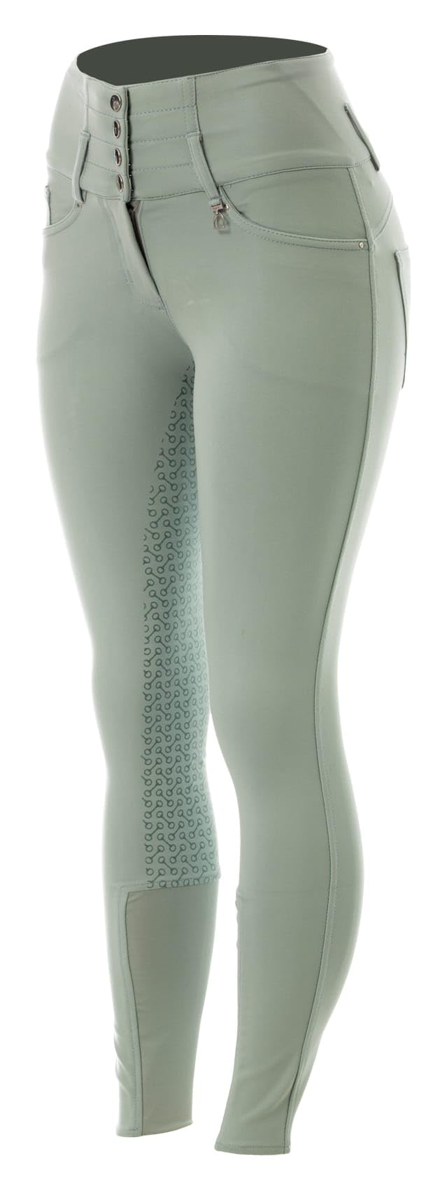 HORZE Pantalones de equitación para Mujer Tara, Cintura Alta, con Ribete Completo de Silicona y Bolsillos