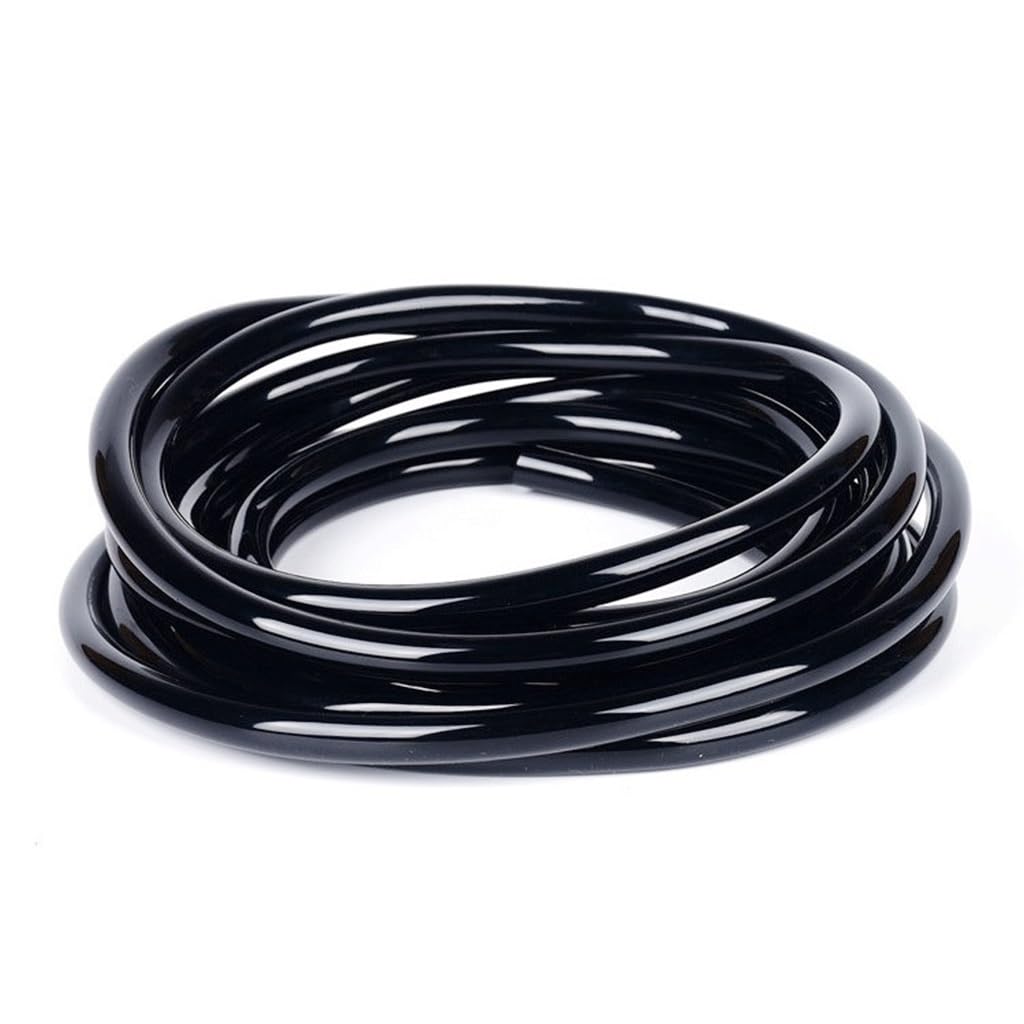 5M Silicone Tube Rubber Hose Black Flexible, for Aquarium Air Irrigation Pipes Water Connector Garden Hoses(ID 7mm x OD 9mm)