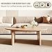 Honyee Modern Oval Coffee Table, Small Coffee Tables for Living Room - Oak Wood Top with Solid Legs, Wooden Center Table Easy Assembly for Living Room &Bedroom,Office, Natural