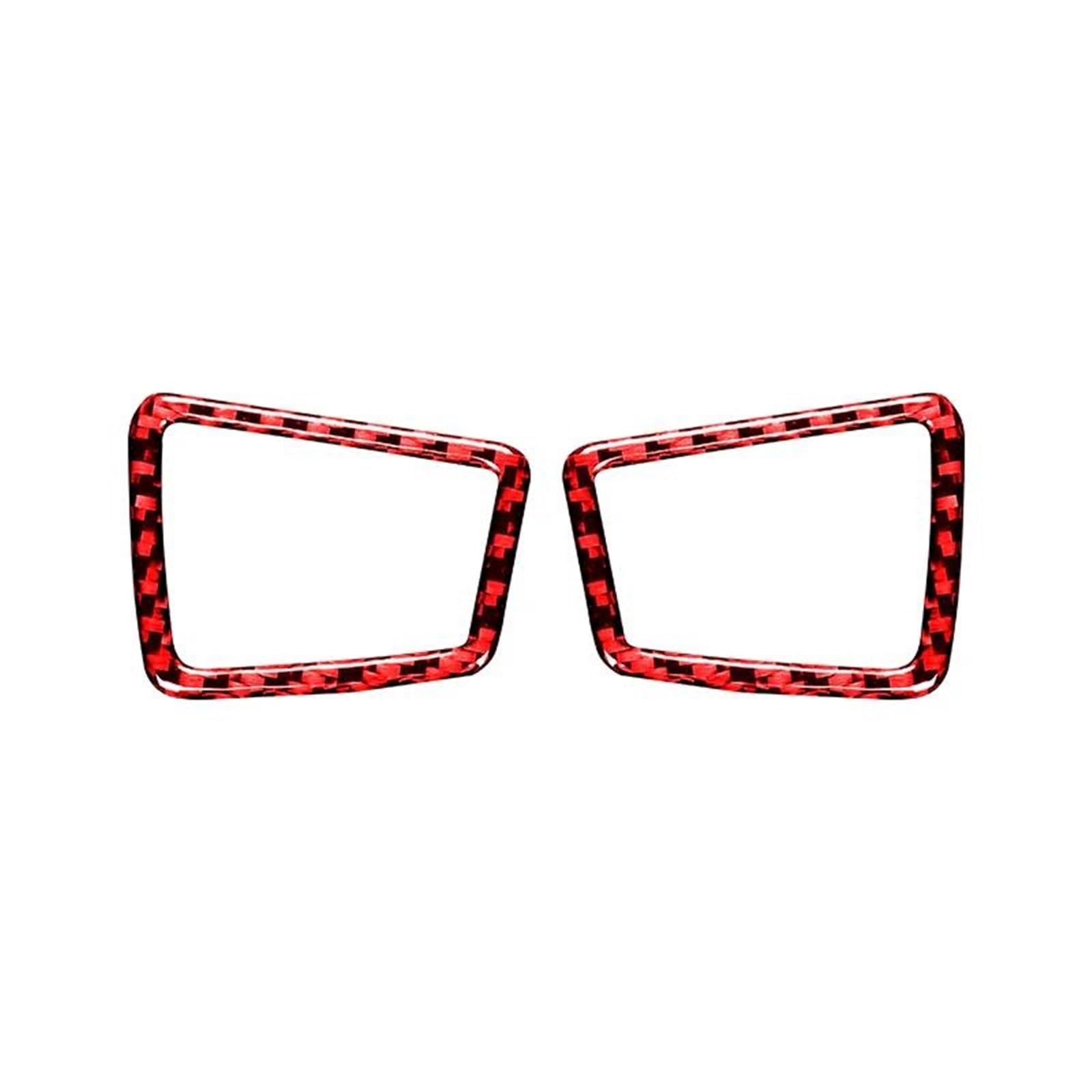 Car Interior Sticker for Explorer 2013-2019 Instrument Panel Air Outlet Decoration Frame Trim Stickers Accessories Interior Frame Trims Stickers(RED)